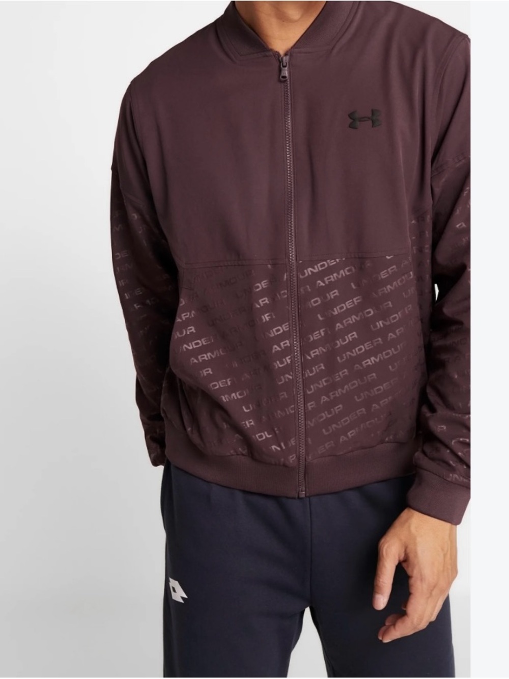 Under Armour Storm Men's Dark Maroon Full-Zip Bomber Jacket